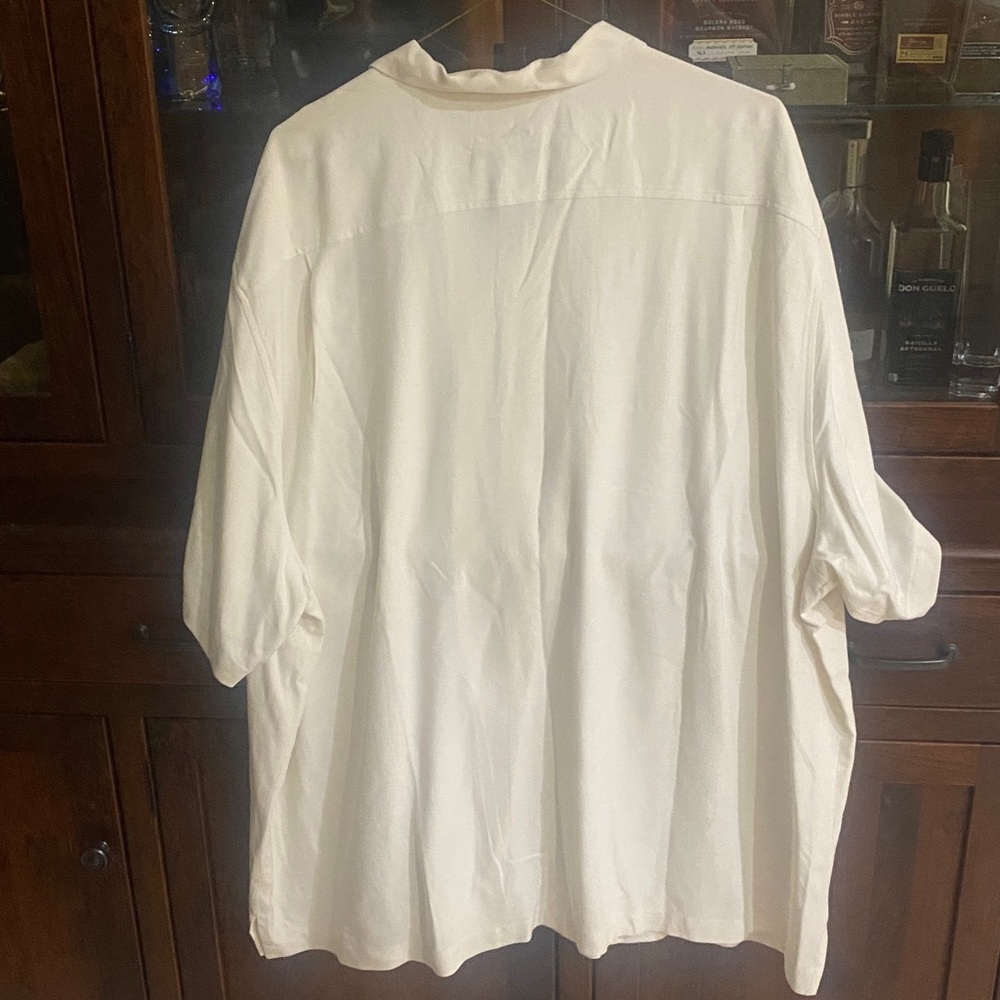Tommy Bahama Men's Ivory Button Down Shirt - Picture 3 of 6